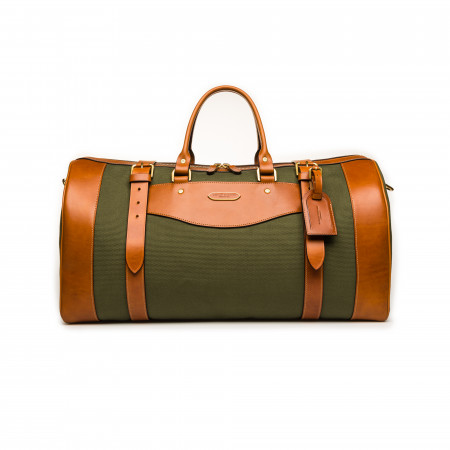 Westley Richards Medium Sutherland Bag in Hunter Green & Mid Tan