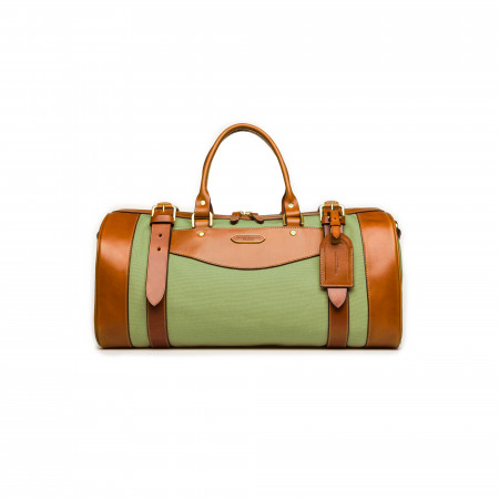 Westley Richards Small Sutherland Bag in Safari Green and Mid Tan