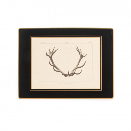 Westley Richards Antler Print Continental Place Mat - Stag