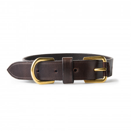 Westley Richards Large Leather Dog Collar in Dark Tan