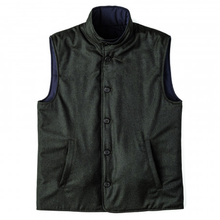 Doriani Men's Reversible Wool Gilet