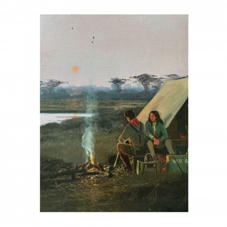 Nicholas Coleman Back in Camp - Oil on linen