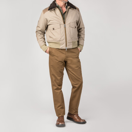 Westley Richards Hide Jacket in Sand Stone