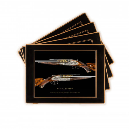Westley Richards Exhibition Rifle Traditional Place Mat Set