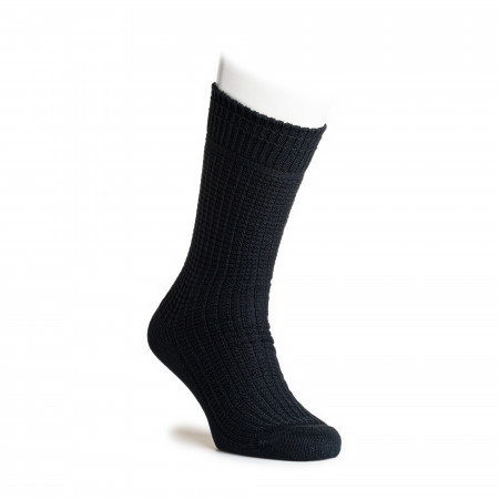 Rototo Cotton Waffle Socks in Charcoal