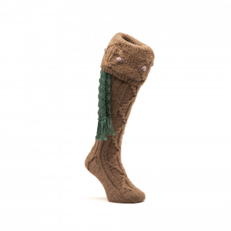 Westley Richards Brigands Shooting Sock in Mushroom
