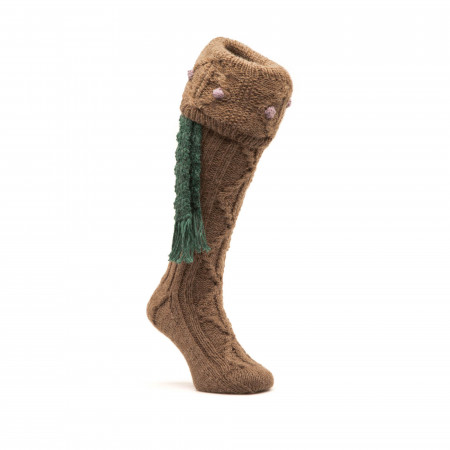 Westley Richards Brigands Shooting Sock in Mushroom