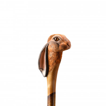 Hand Carved Hare Walking Stick