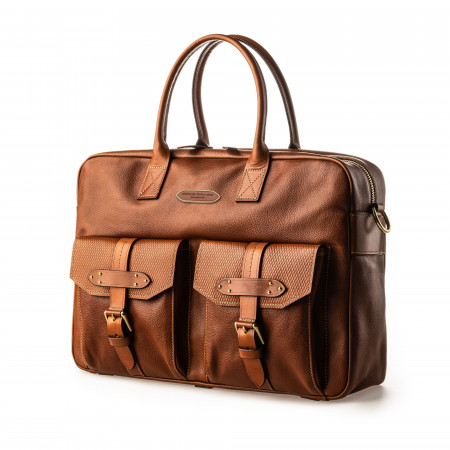 Westley Richards Bournbrook Briefcase in Mid Tan