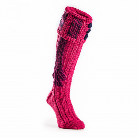 Westley Richards Vaynor Shooting Sock in Cyclamen