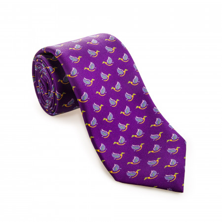 Silk Mallard Tie in Palace Purple