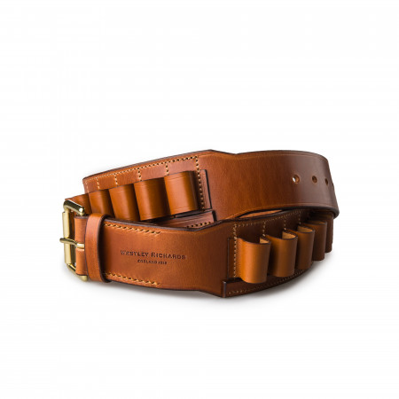 Westley Richards 20 Gauge Leather Cartridge Belt in Mid Tan