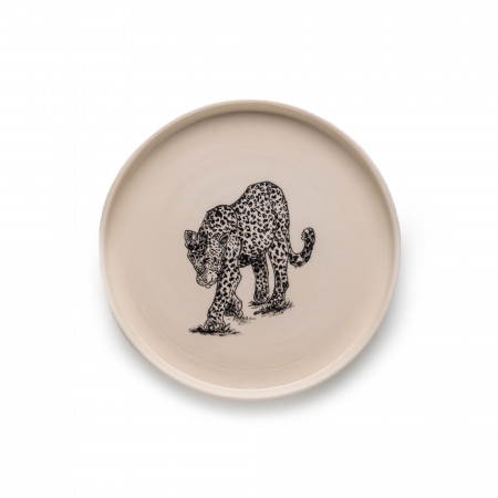 Small Hand Painted Leopard Dish