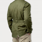 Linen Selous Safari Jacket  in Plains Green