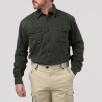 Expedition Safari Shirt in Brushed Bush Green