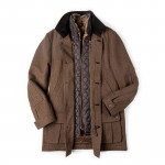 Men's Antonius Fur Lined Coat with Removable Gilet in Brown