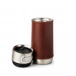 Leather Covered Thermos in Mid Tan