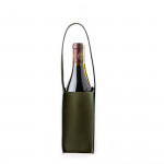 Leather Carrier for 2 Bottles in Sage