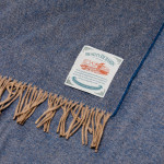 Angora & Lambswool Throw in Blue Heron