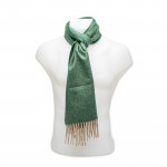 Cashmere Herringbone Scarf in Emerald