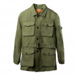 Linen Selous Safari Jacket  in Plains Green