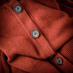 Ladies Cashmere Harwood Cardigan in Capsicum