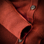 Ladies Cashmere Harwood Cardigan in Capsicum