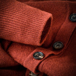 Ladies Cashmere Harwood Cardigan in Capsicum