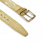 Crocodile Leather Belt in Chartreuse
