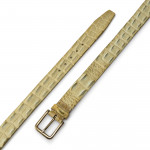 Crocodile Leather Belt in Chartreuse