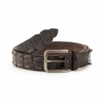 Crocodile Leather Belt in Brown