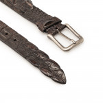 Crocodile Leather Belt in Brown