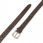 Crocodile Leather Belt in Brown