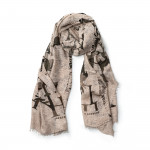 Cashmere Deer Print Scarf in Green