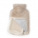 Rabbit Fur Hot Water Bottle in Sand