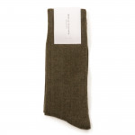 Cashmere & Wool Blend Boot Socks in Military