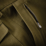 Safari Trousers in Green Herringbone
