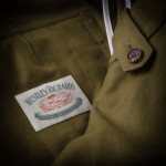 Safari Trousers in Green Herringbone