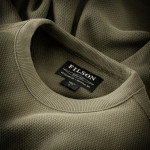 Waffle Knit Crewneck in Mossy Rock