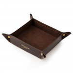 Leather Tray in Dark Tan