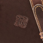 Leather & Fur Hand Warming Bag in  Chocolate