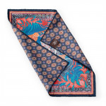Serengeti Silk Pocket Square in Sapphire