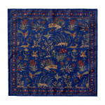 Predators & Plumage Pocket Square in Sapphire