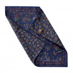 Predators & Plumage Pocket Square in Sapphire