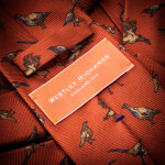 Game Bird Silk Tie in Rust