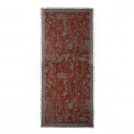 Signature Cashmere Hunting Scarf in Rust