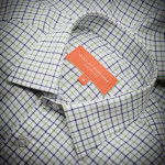 Tattersall Shirt in Apple & Navy