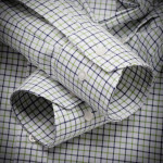 Tattersall Shirt in Apple & Navy