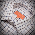 Westley Richards Tattersall Shirt in Bark & Navy