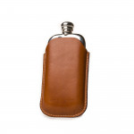 2.5oz Hip flask in Mid Tan